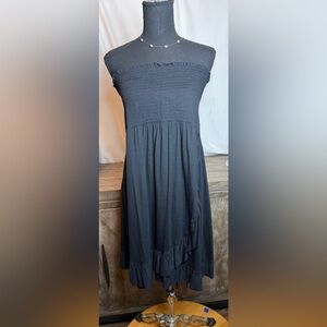 NWT Women's Black Smocked Bodice Madi Dress
